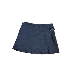 Helmut Lang Black Mini GOTH PUNK Skirt Houndstooth Size 4 Kilt